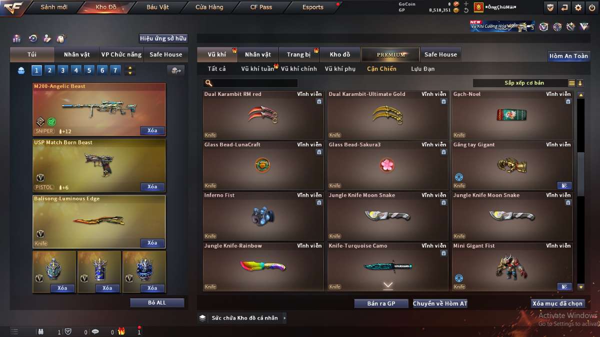 shop acc cf uy tin gia re